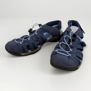 Clarks Sandals Tuvia Maddee Fisherman Hiking - Womens 9 M - Blue Closed Toe